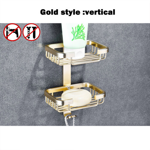 (Vertical) Sturdy Aluminum Soap Dish for Bathroom & Hotel