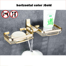 (Horizontal) Sturdy Aluminum Soap Dish for Bathroom & Hotel