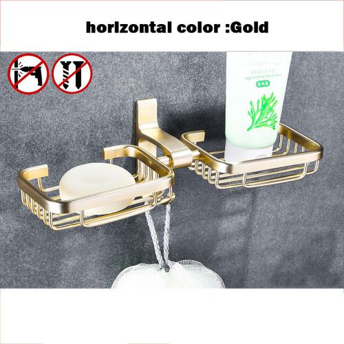 (Horizontal) Sturdy Aluminum Soap Dish for Bathroom & Hotel