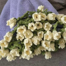 Knitting Kit DIY Handmade Crochet Rose Blanket for Beginners Romantic Flower Throw Gift