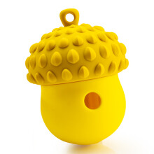 (Yellow) Dog Anxiety Toy - Detachable Treat Ball Slow Feeder