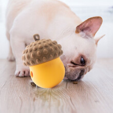 (Brown) Dog Anxiety Toy - Detachable Treat Ball Slow Feeder