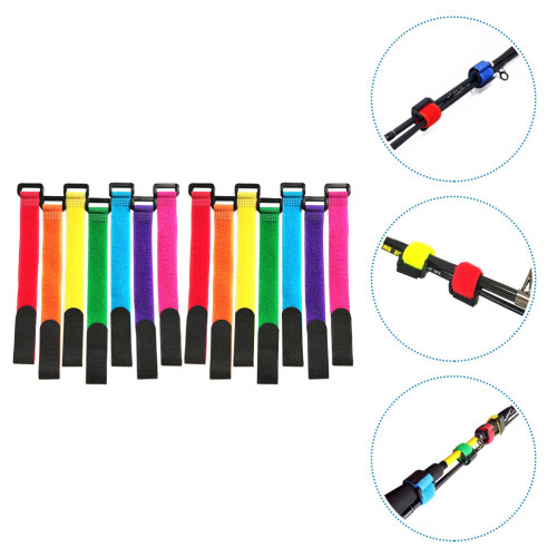 20 pièces sangles portables multifonctions pour canne à pêche 2