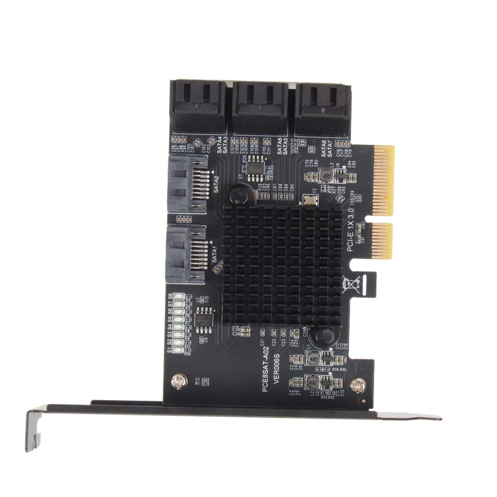 Sata Card 8 Port Pcie Expansion Board Support Hot Swappable For Windows & Linux 8751388803050