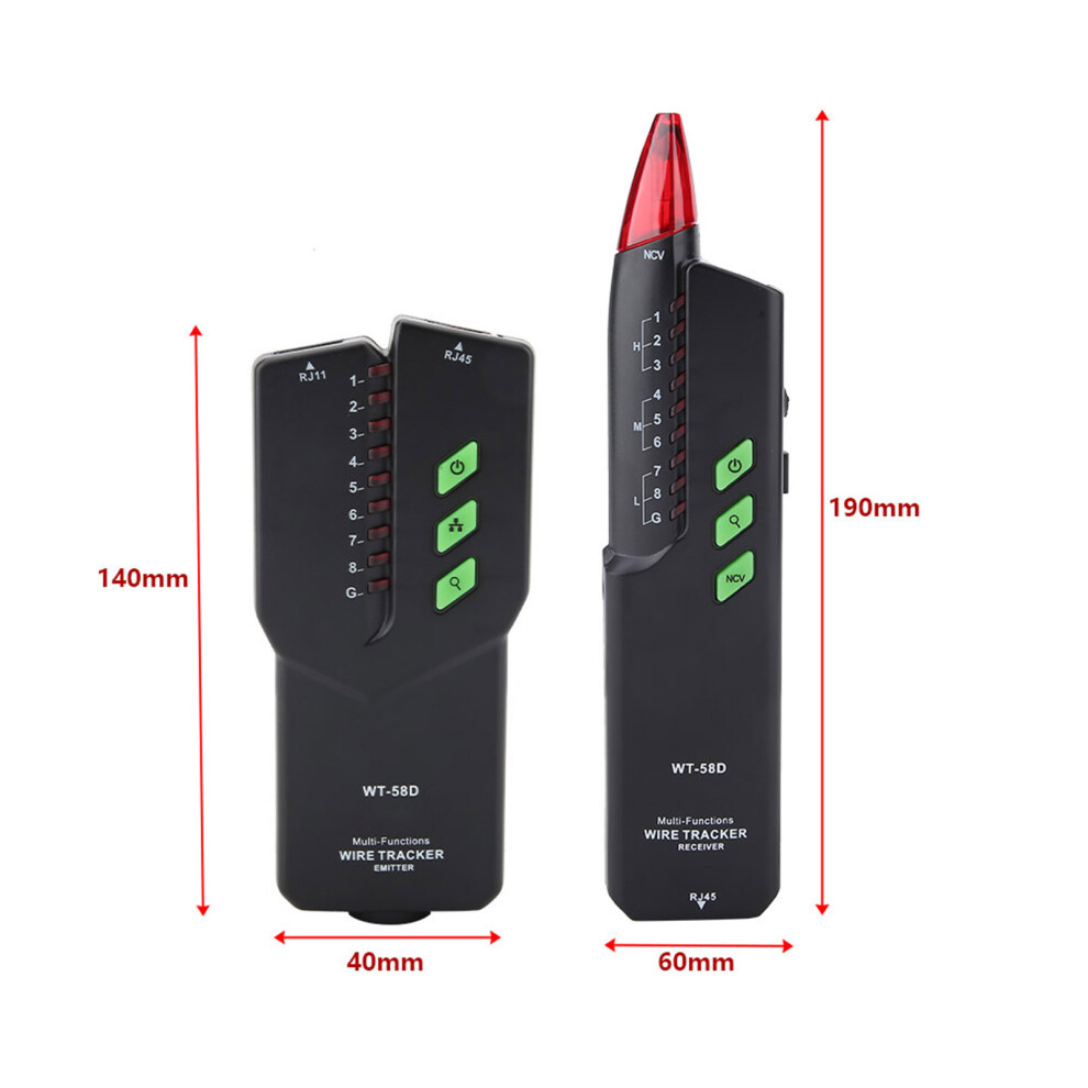 Wt-58D Handheld Cable Tester & Line Finder For Network & Telephone Wires 6951388802530