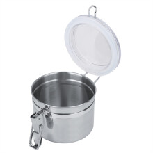 Stainless Steel Milk Powder & Sugar Storage Jar 10*7.4cm Coffee Tea Container