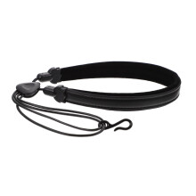 Black Narrow Adjustable Saxophone Neck Strap for Alto Tenor with Comfortable Neck Support