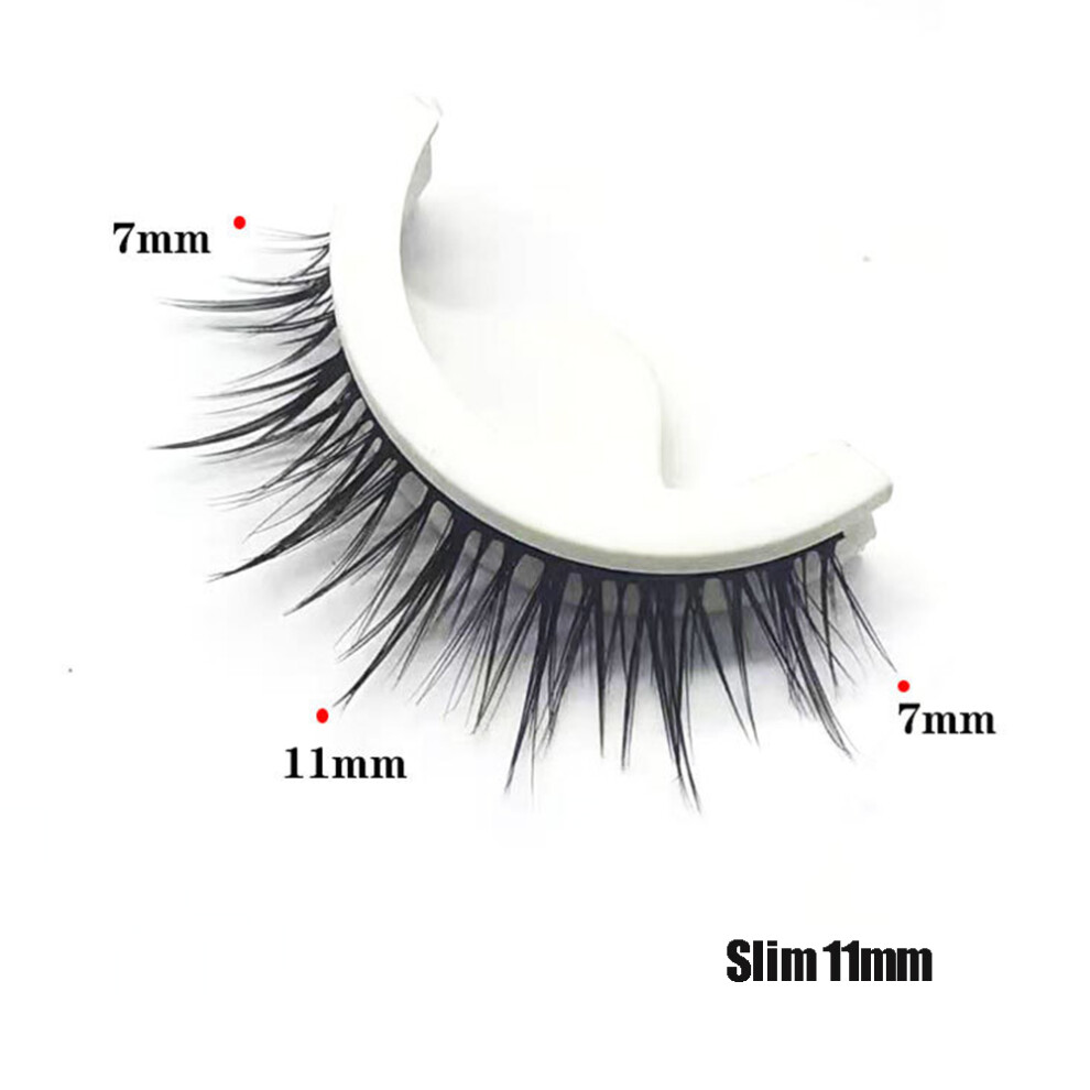 Roc-Electron (Long Paragraph 11 Mm) 3D Self-Adhesive False Eyelashes, Natural Fluffy