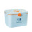 Small White First Aid Box with Compartments, Durable Medicine Storage Organizer, Blue L Closure 1