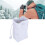 PU Leather Drawstring Camera Pouch Bag Waterproof White 19.5cm 1