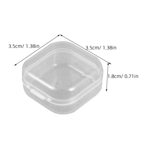 24Pcs White Transparent Plastic Storage Boxes with Lids for Family Use 1