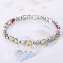 (Silver Gold) Magnetic Therapy Bracelet - Stainless Steel Health Gift