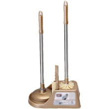 Gold Toilet Brush and Holder Set with Elegant Finish, Bathroom Cleaning Kit for Coordinated Style