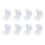 24Pcs White Transparent Plastic Storage Boxes with Lids for Family Use 5
