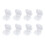 24Pcs White Transparent Plastic Storage Boxes with Lids for Family Use 6