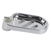 Adjustable Shower Rod Soap Dish with Hollow Bottom Drainage ABS Bathroom Holder 17 x 8.5cm