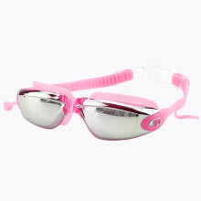 (Pink) Silicone Waterproof Swimming Goggles for Adults