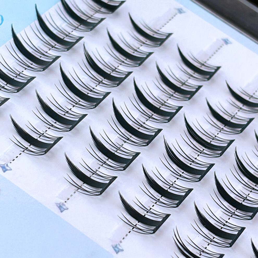 Hue-Grain Pre-Glued C Curl Lash Clusters For Home Makeup