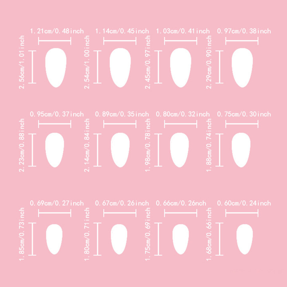 Phui-Pet-Supplies Pink Gradient Stick-On Nails For Women