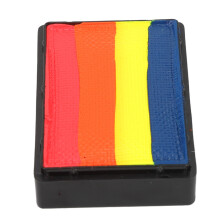 4-Farben-Splitte-Torte, wasseraktivierte Gesicht- und Körperfarbe, 30 g, für Halloween, Cosplay