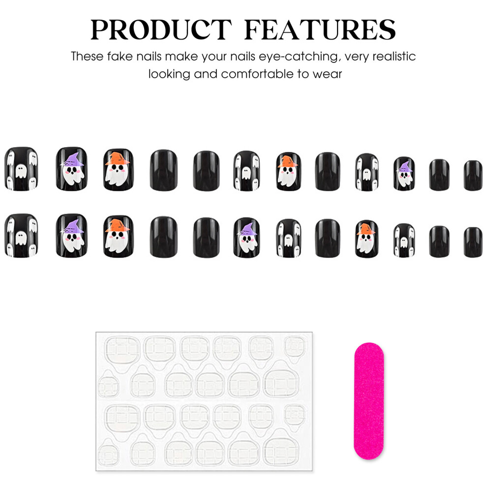 Dachuang Beauty Halloween Fake Nails - Chip-Proof & Smudge-Proof