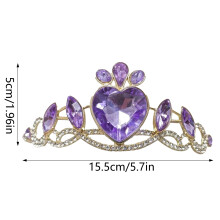 (Light Purple) Kids Sparkling Crown for Birthday & Weddings