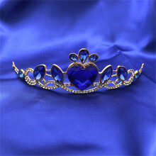 (Royal Blue) Kids Sparkling Crown for Birthday & Weddings