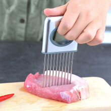 (Gray Packaged) Stainless Steel Kitchen Fork for Onions & Meats, Anti-Slip