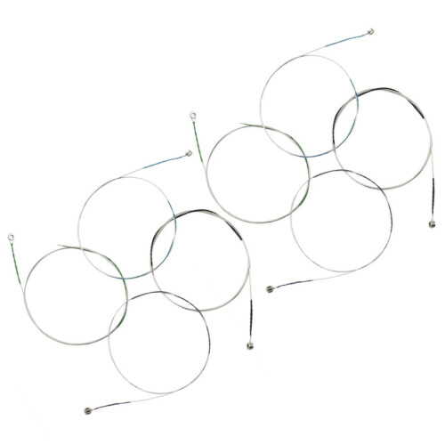 8pcs Steel Violin Strings Set for Beginners, Durable Construction and Clear Balanced Tone