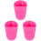 3Pcs Rosy Silicone Saxophone Protector Case Easy Assembly and Carry 2