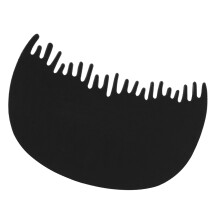 Minnow Professional Hair Fiber Forehead Comb, Plastic, Black, 118cm