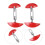 2Pcs Aluminium Adjustable High Heel Shoe Stretcher Red for Leather 9