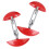 2Pcs Aluminium Adjustable High Heel Shoe Stretcher Red for Leather 10