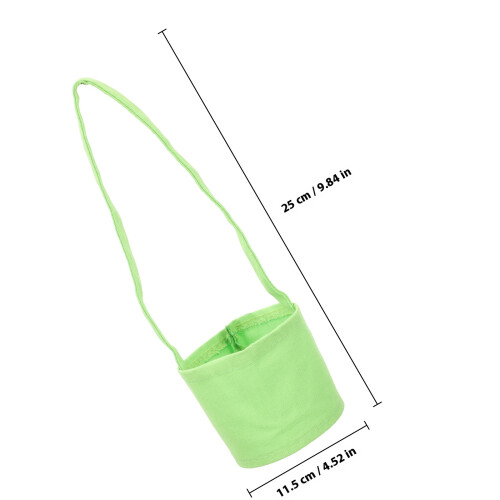 6Pcs Durable Canvas Cup Holder Tray Handheld Coffee Sleeve Light Green 1
