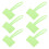 6Pcs Durable Canvas Cup Holder Tray Handheld Coffee Sleeve Light Green 8