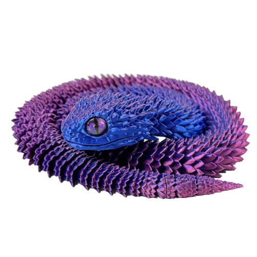 3D Viper Multi-Joint Rörlig 3D Snake Flexibel Ledad Figurmodell Presentgåva 3D Present E