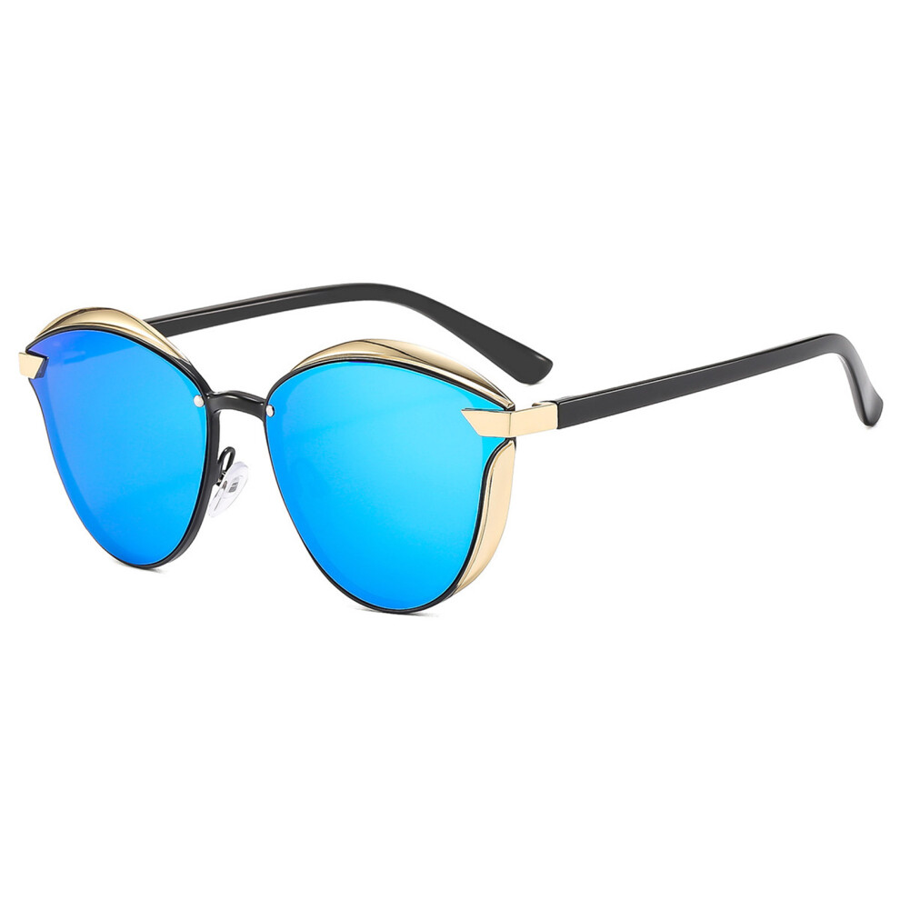 Dachuang Beauty Gold/Blue ( Framed Mercury) Women\'S Retro Round Sunglasses For Beach & Driving