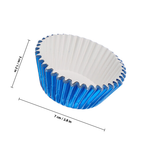 100Pcs Blue Disposable Cupcake Liners Muffin Cases for Birthday Cakes 1