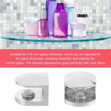 6 STUKS Verstelbare Glasklemmen 6 mm Glasbeugel Zinklegering Glazen Planken Houder Glasclip voor Badkamer Keuken