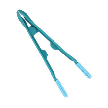 Spazzola per la pulizia delle macchie di lacrime nei gatti, pennello morbido in silicone per occhi di animali, colore blu-verde, lunghezza