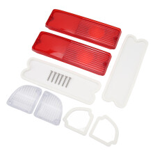 Tail Light Reverse Lenses Kit for Chevy Pickup 1967-1972, Red Housing