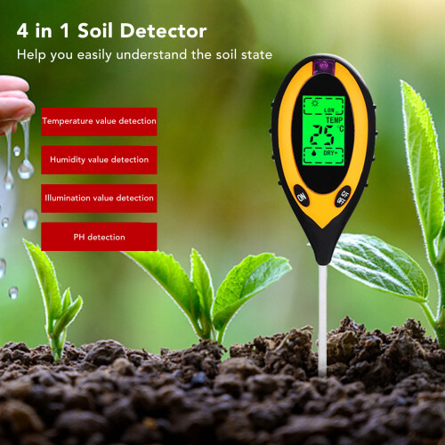 Soil Detector 4 in 1, 31x6x4 cm, Plastic/SS, Black 2