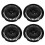 16in Black Hub Caps 4 Pack Rim Protector 1