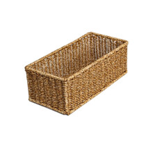 Wicker Anti-Vine Basket Set for Toilet Tank and Vanity with Built-in Handles 25x11x8.5cm