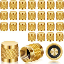 Tappo Svasato da 1/4 di Pollice, Cappucci di Chiusura HVAC Rotondi In Ottone, con Guarnizione O-Ring In Neoprene Cappucci per Valvole HVAC di Servizio