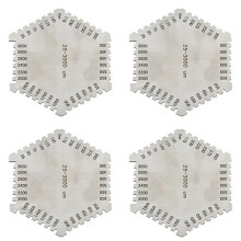 4X Hoge Precisie Roestvrijstalen Zeshoekige Kaminstrument voor Natte Film Roestvrij Stalen Natmembraandiktemeter