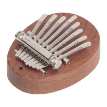 Mini piano à pouces en acajou 8 touches, portatif en acier allié