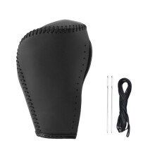 Leather Gear Shift Knob Cover for Rav4 Rav 4 2014-2019 Automatic Hand-Stitched DIY Gear Shift Collars B
