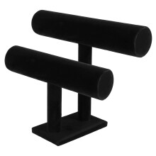 2-Nivå Armband Armband Display HåLlare T-Bar Stand Svart