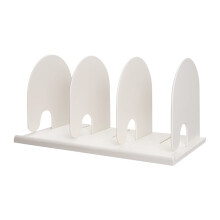 Plastic Bookshelf with Nonslip Base, Small Desk Book Organizer for Home and Office, Durable Design
